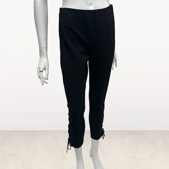 rag & bone Black Tie Ankle Leggings - Picture 1 of 8